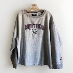 Vintage Mighty Ducks of Anaheim Sweatshirt NHL Hockey Gray Pullover 2XL